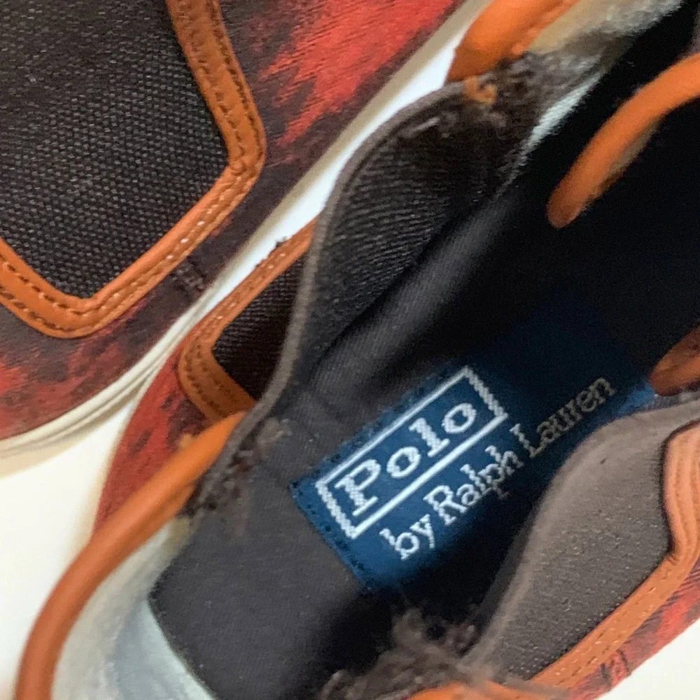 Polo Ralph Lauren Brown and Black High-Top Sneakers